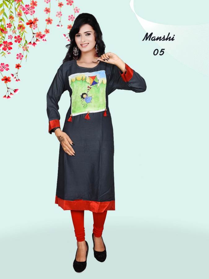 M-Manshi Vol-1 Daily Casual Wear Rayon Kurtis Collection